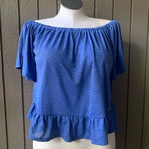 Lane Bryant NWT Blue Off The Shoulders Blouse Size 10